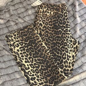 Oat New York Leopard Print Women Jeans - Brown and Black